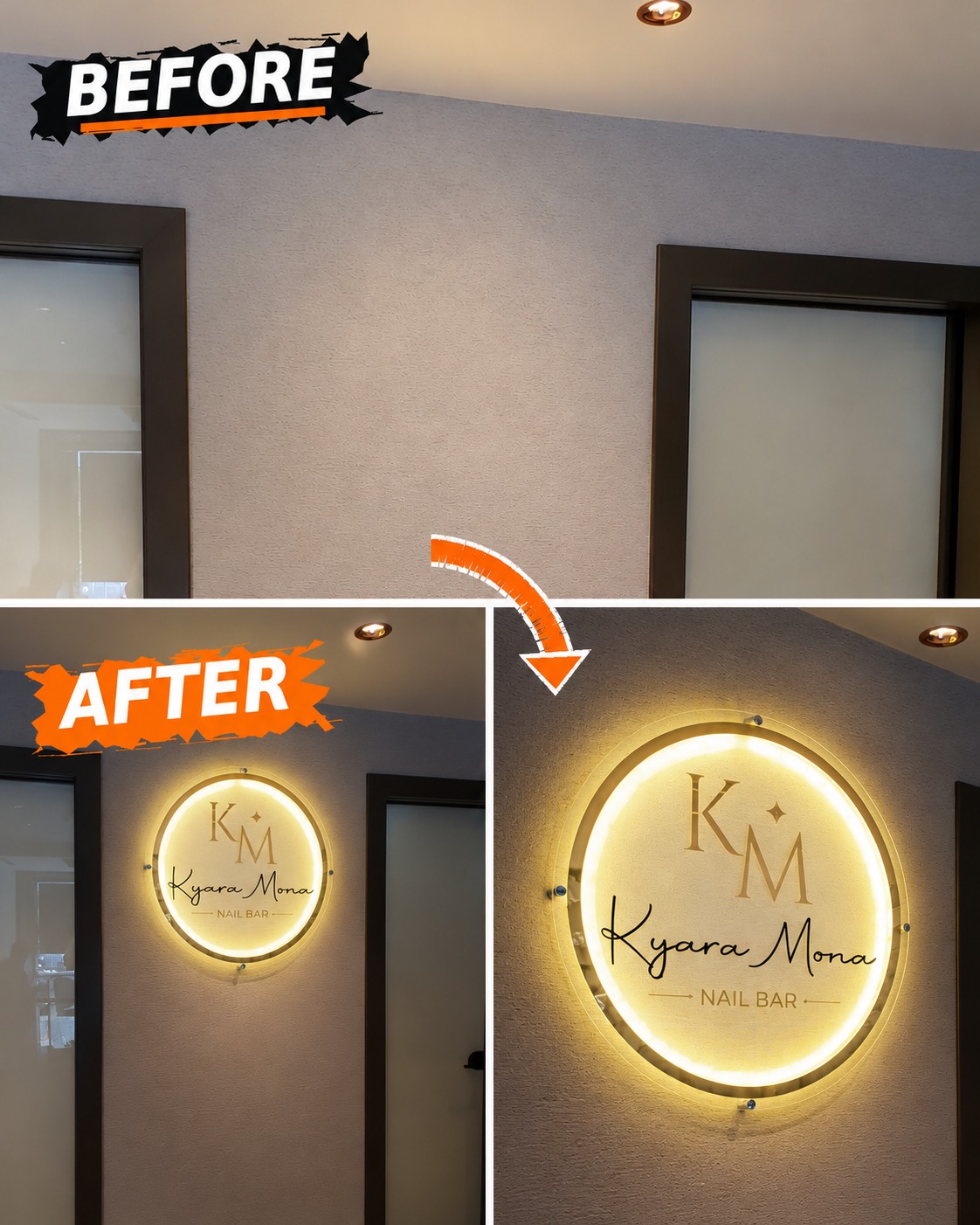 İç mekân / Işıklı logo — UGİ Reklam proje fotoğrafı