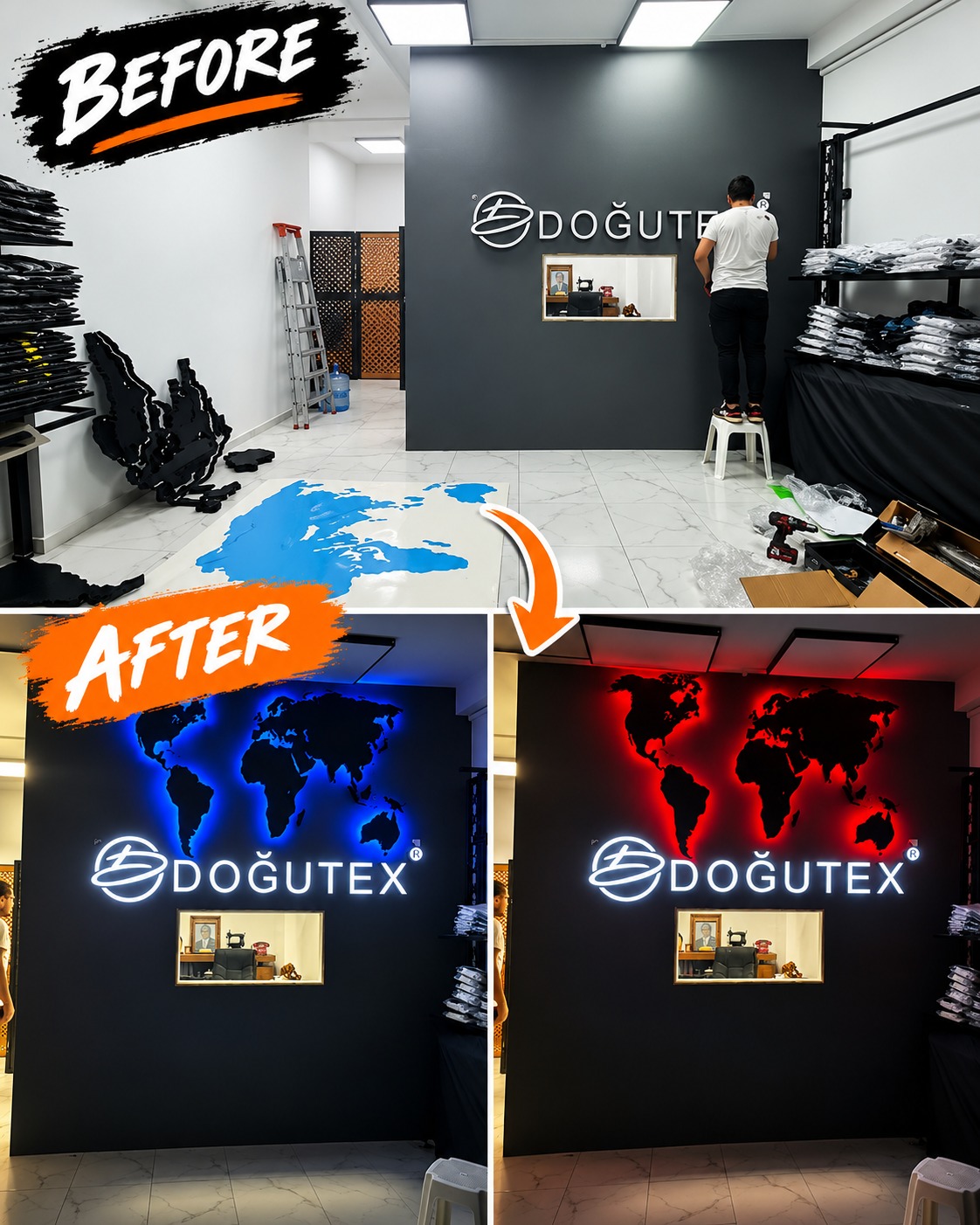 Doğutex / Işıklı uygulama — UGİ Reklam proje fotoğrafı